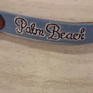 Palm Beach Blue embroidered Belt